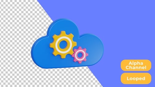 3D Animated Cloud Management | Design and Development | Alpha Channel