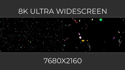 8k Widescreen Confetti