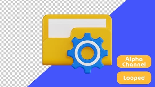 3D Animation of Folder Management | Design and Development | Alpha Channel