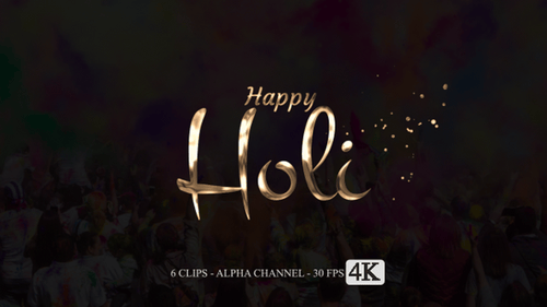 Happy Holi Animationstext