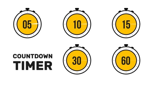 Temporizador de contagem regressiva, Animação gráfica Incluindo: timer ...