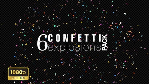 Vibrant Confetti Bursts and Falling Celebratory Overlays