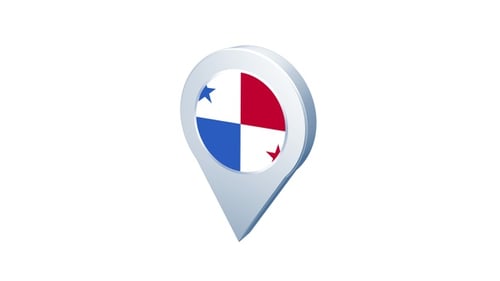 Panama Flag Pin Icon