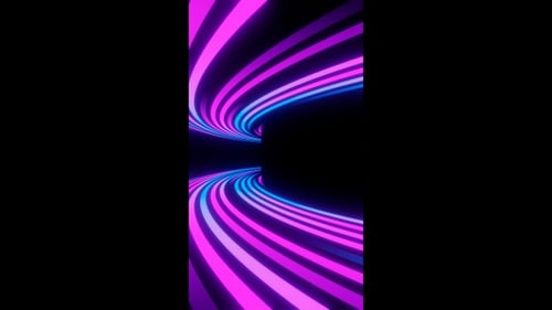 Vertical video purple gradient neon lines loop animation background