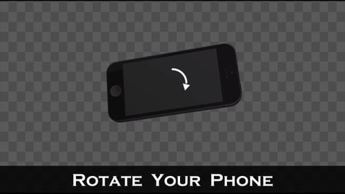 Flat Design Smartphone Screen Rotation Icon Animation