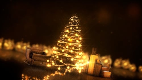 Glowing Christmas Tree and Festive Fireworks Opener