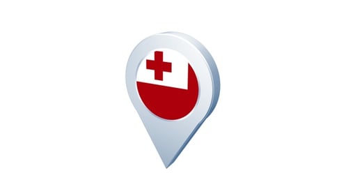 Tonga Flag Pin Icon