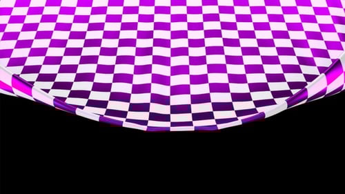 Purple and White Checkered Waving Fabric Background Loop