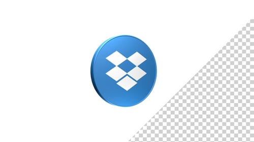 Animated 3D Blue Button Logo Reveal