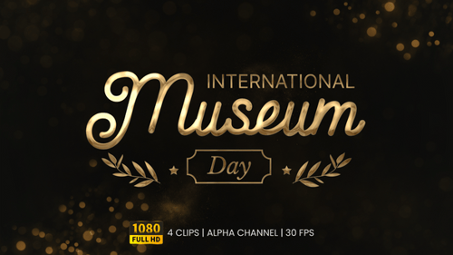 International Museum Day Text Animation