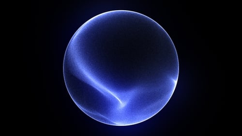 Abstract Glowing Blue Plasma Sphere Animation