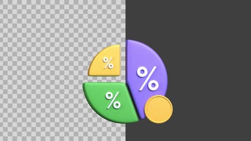 3D Animated Gross Margin Icon