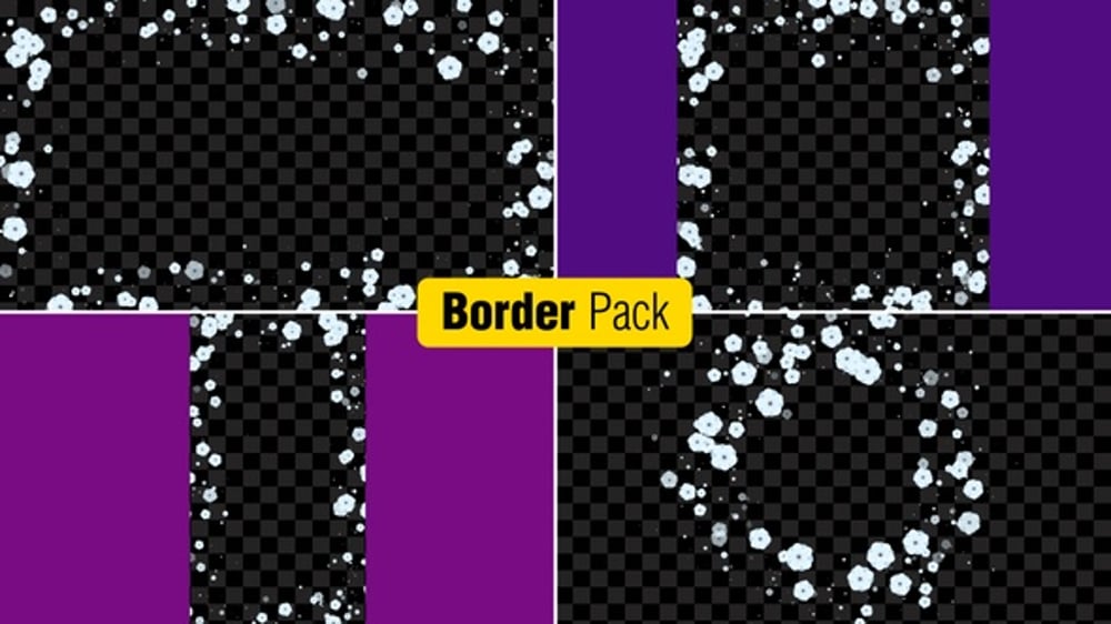 Abstract Particle Borders and Frames Pack, Overlays Motion Graphics ft ...