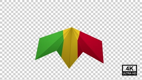 Drapeau de l'avion en papier du Mali