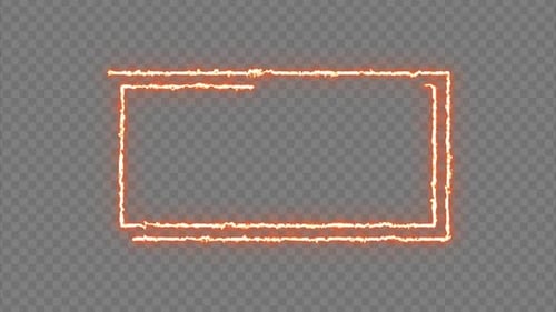 Fire Energy Rectangle Frame Reveal Animation