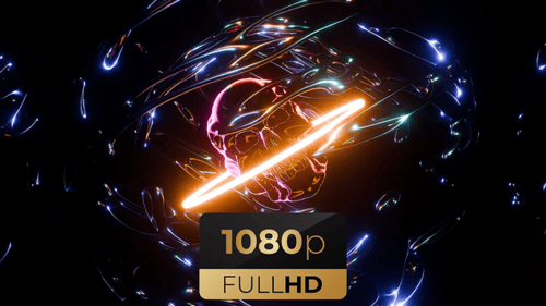 Futuristic Neon Energy Core Sphere Loop Background