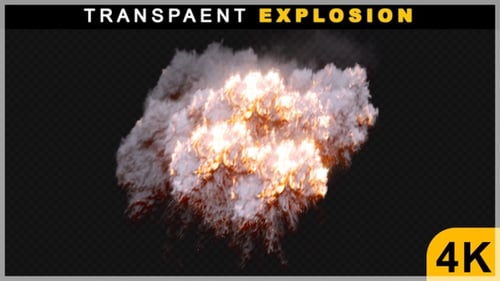 Small Size Bomb Explosion Animation On Transparent Background