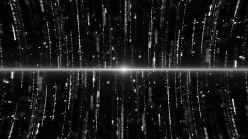 Abstract White Particles Falling and Streaming Background Loop