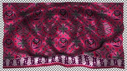 Tissu en soie à motif ethnique indonésien Wave Alpha Songket Batik Srimanganti Banten Java Loop
