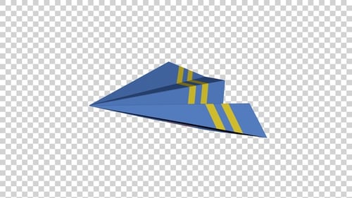 Papierflugzeug mit Flagge von Aruba