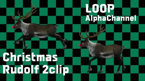 Christmas Rudolf 2 Clip Loop