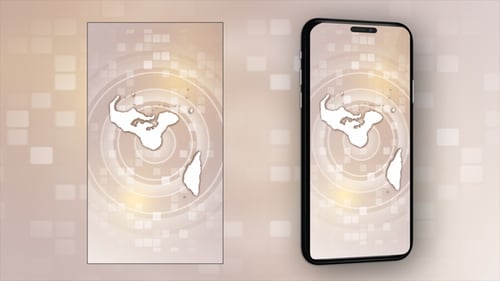 Modern Digital Map Reveal Animation with Glowing Circles