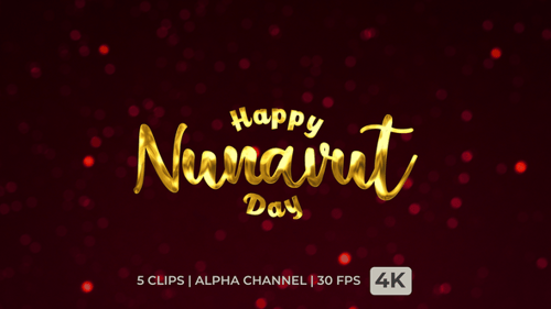 Happy Nunavut Day Text Animation