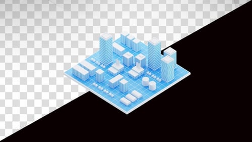 Isometric City Model Corporate Design Animation