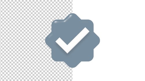 Verifiziertes Häkchen Graues Farbsymbol Alpha-Kanal