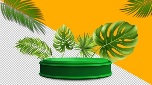 3D - Realistic Podium Product Promo Display 4K - Alpha