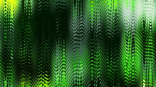 Ondulations lumineuses verticales vertes