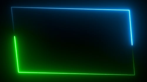 Green & Blue Neon Frame Loop V8