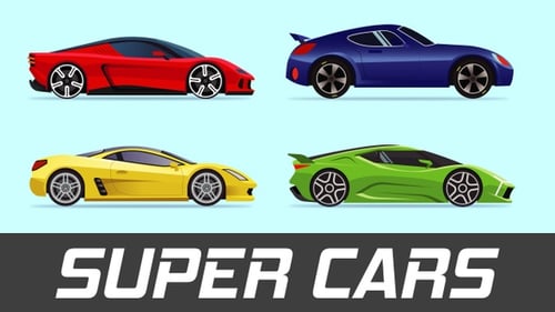 Animated Modern Sports Cars Collection