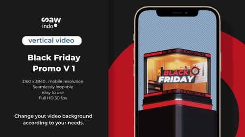 Animated 3D Black Friday Sale Reveal Box