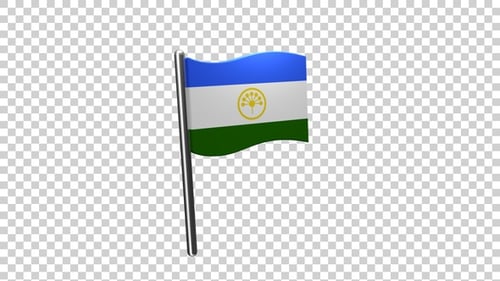 Ícone de alfinete da bandeira de Bashkortostan