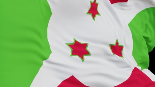 The Burundi with alpha channel waving in the wind in slow motion