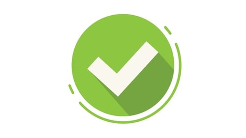 Green Checking Mark Concept - Transparent