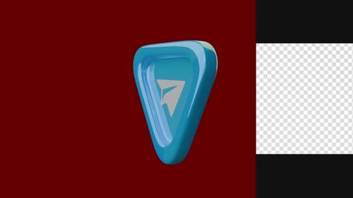 Telegram alpha loop animated logo