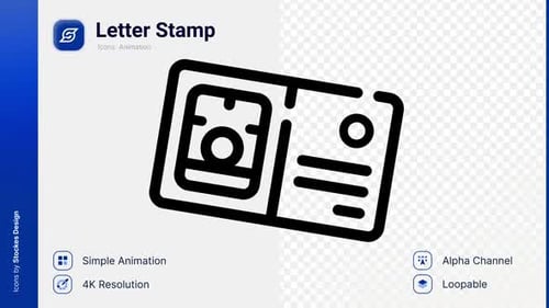 Animated Letter Stamp Icon