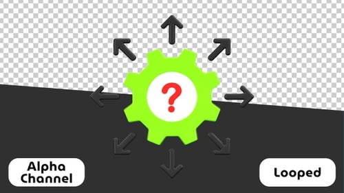 Animación de iconos en 3D para la toma de decisiones y la elección de opciones | Alpha Channel