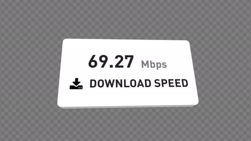 Minimalist Download Speed Counter UI Animation