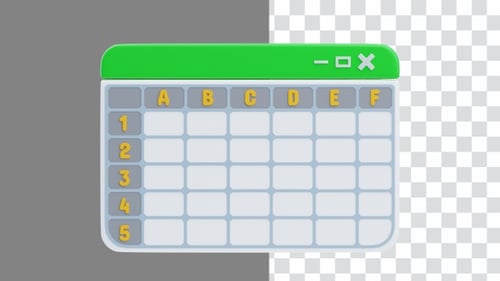 3D Animation of Organization and Presentation of Information in Data Sheets | Alpha Channel