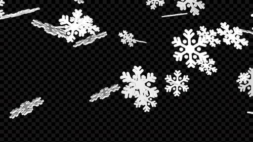 3D Snowflake Falling V5