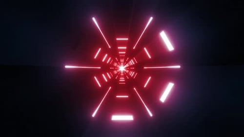 Colored Dynamic Neon Tunnel