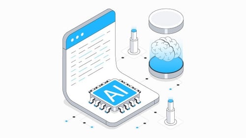 Artificial Intelligence Isometric Animation Alpha Channel