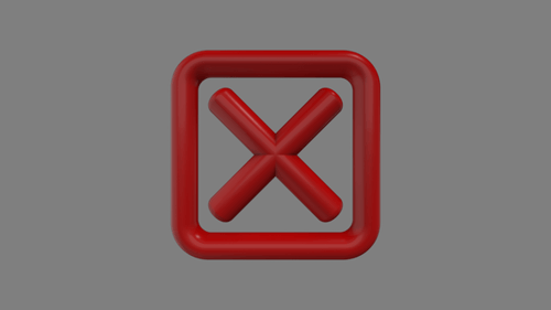 3D Animated Check and Cross Mark Icons