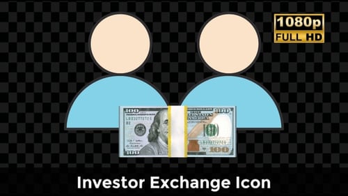 Animated Money Stack Rotating Between Geometric Icons