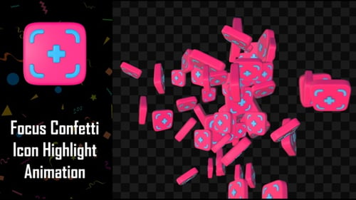 Focus Confetti Icon Highlight Animation
