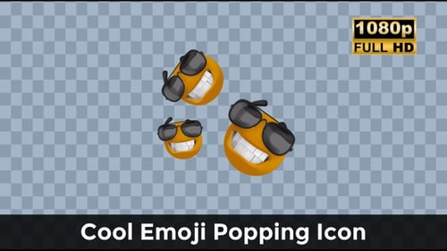 Bouncing Cool Emoji Faces Transformation Animation