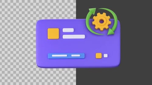 3D Animated Payment Process Icon